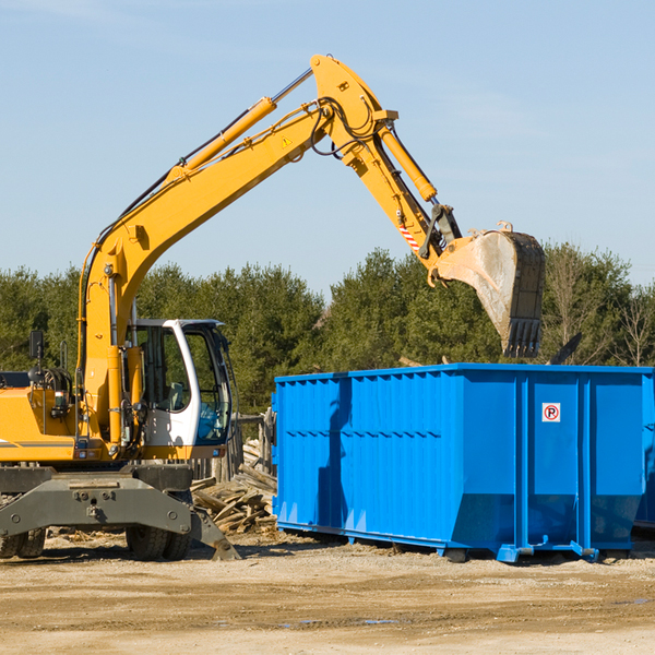 are there any restrictions on where a residential dumpster can be placed in Wolf Creek